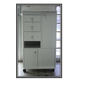 Mueble dental con puerta lateral y orificio (con rodos)